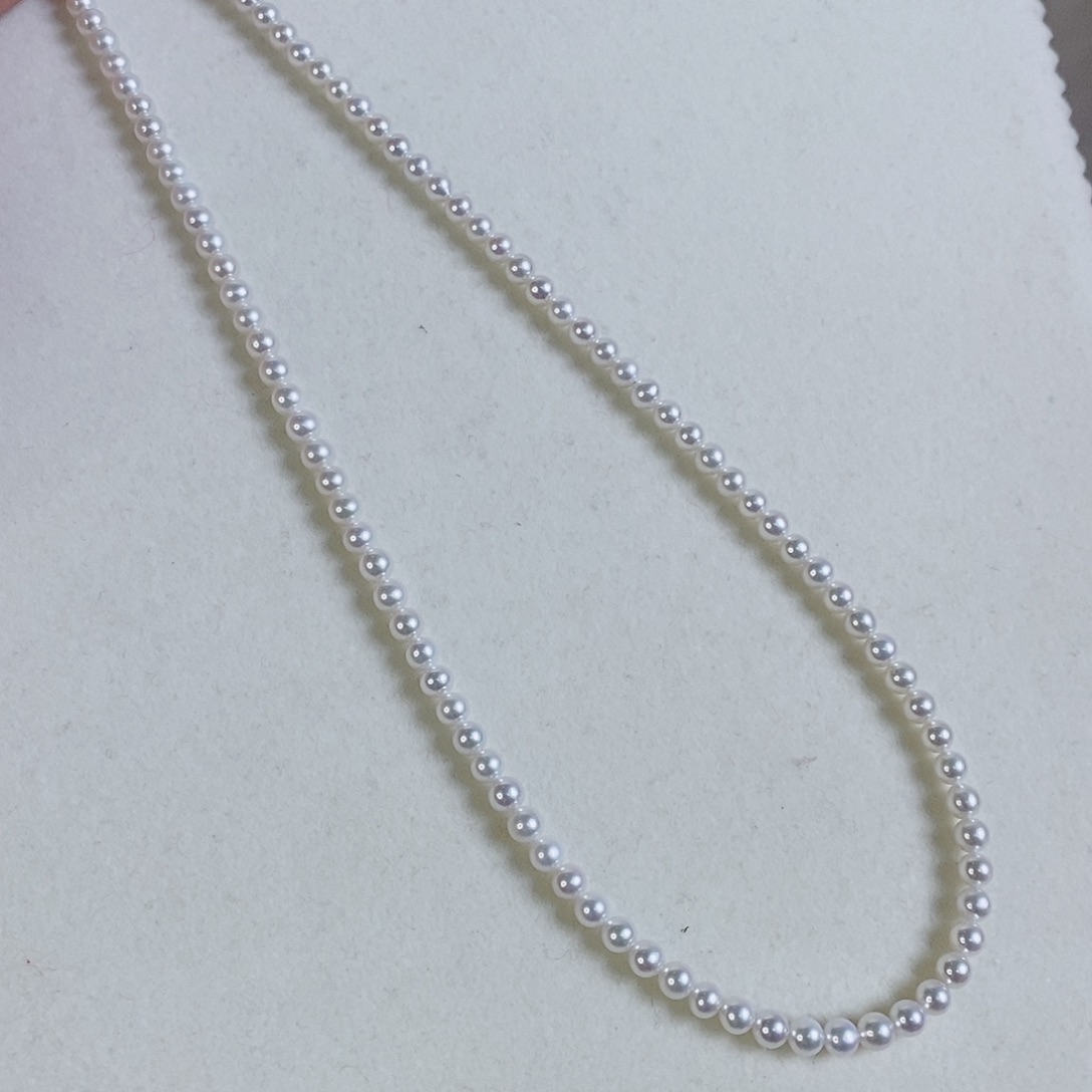 淡水珍珠项链银S925镶嵌4-4.5