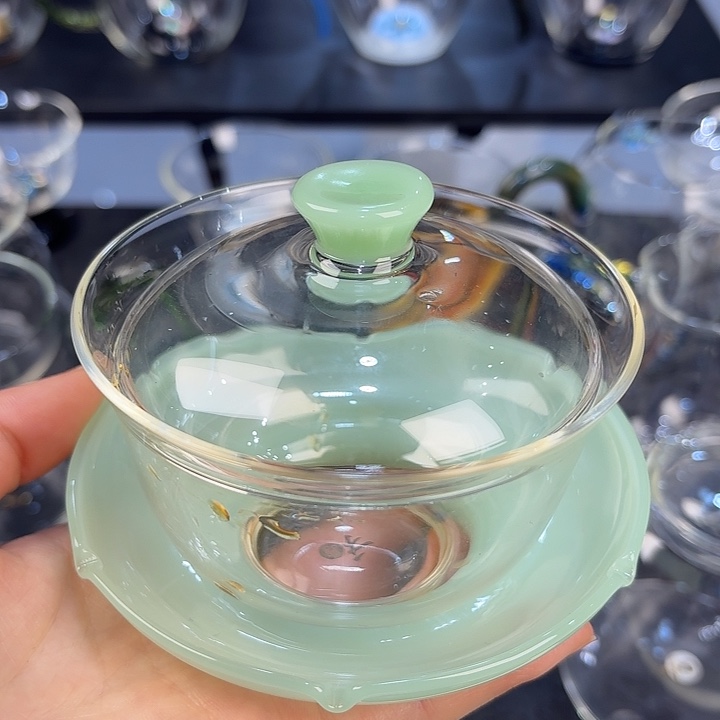 浅玉沁莲盖碗200ml金标简装发货