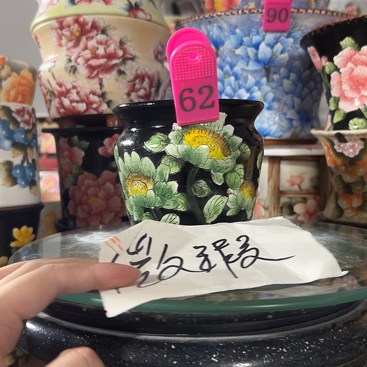 景德镇手绘花盆 满38包邮