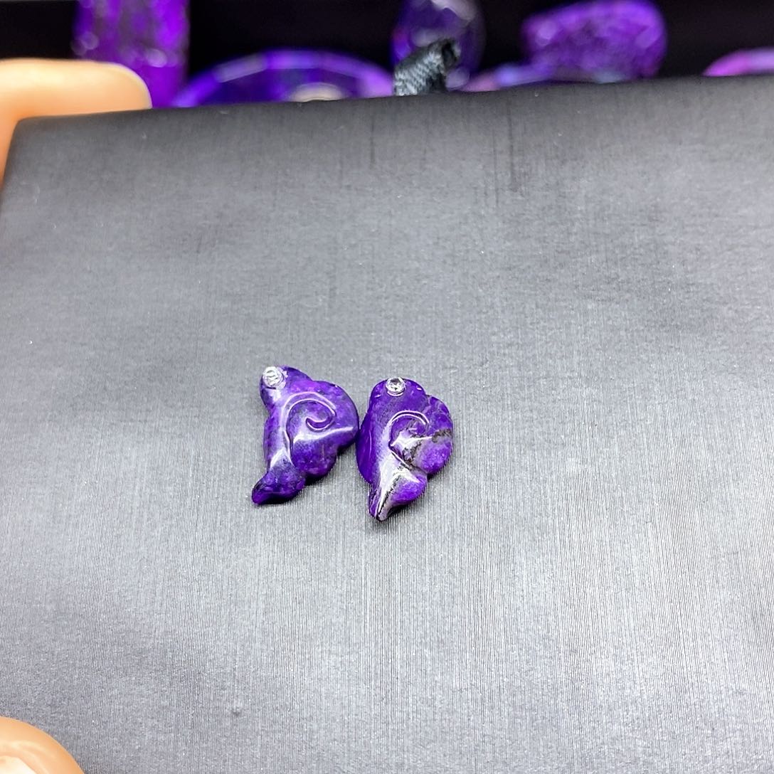 大****苏纪石（舒俱来）未镶嵌南非老矿舒俱来舒俱来祥云一对