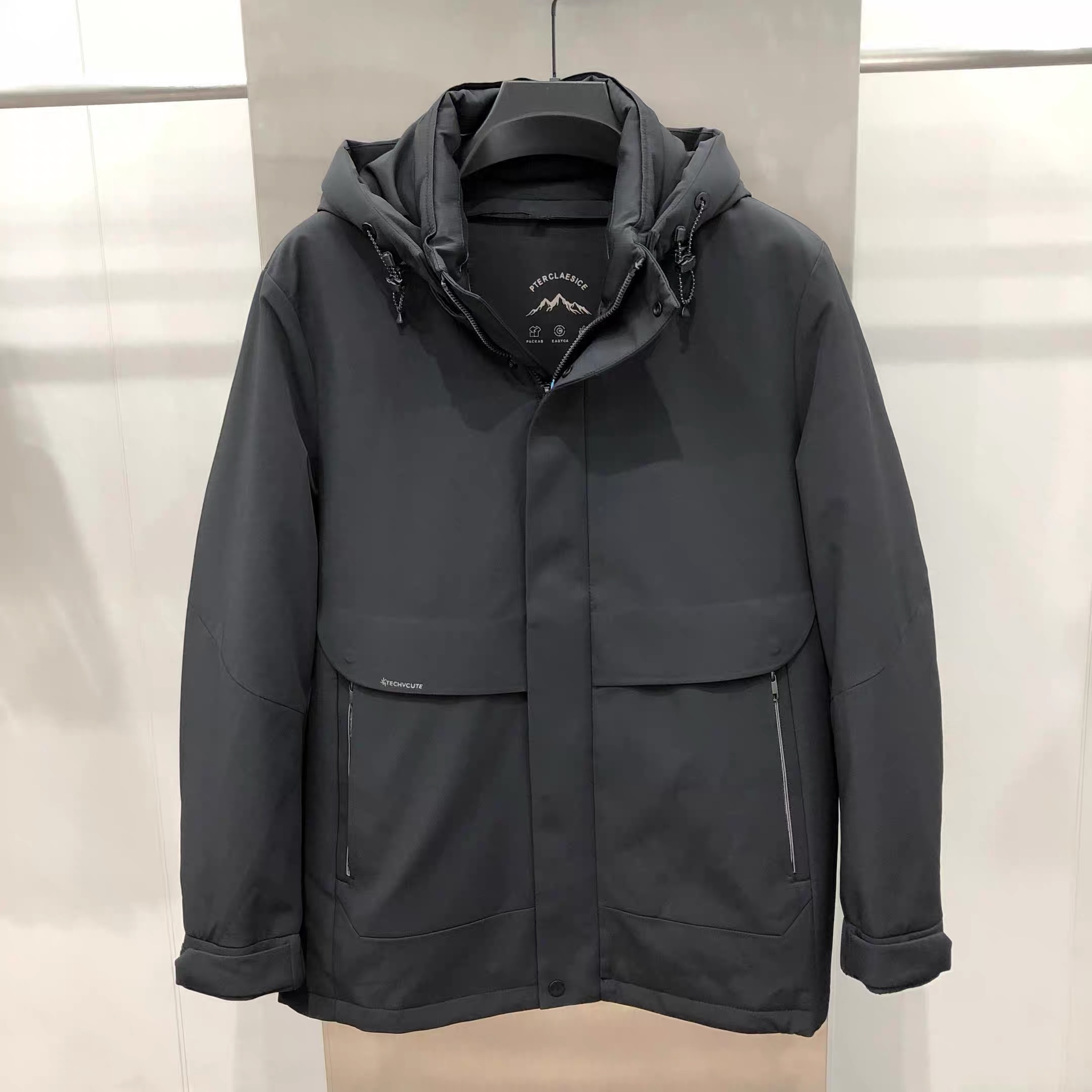 休闲风可脱卸帽外穿中长款冬季秋冬