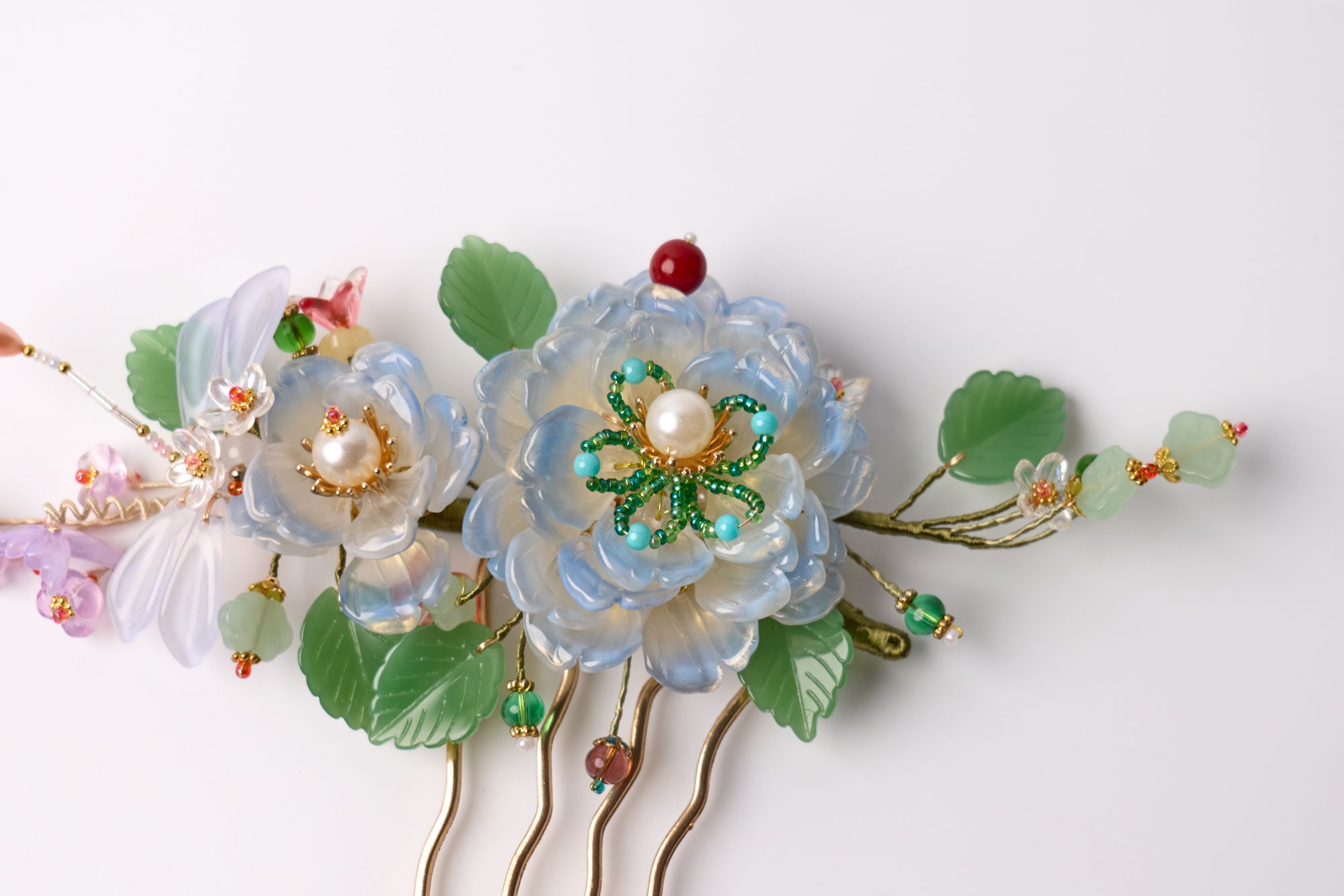 汉服配饰琉璃小发冠