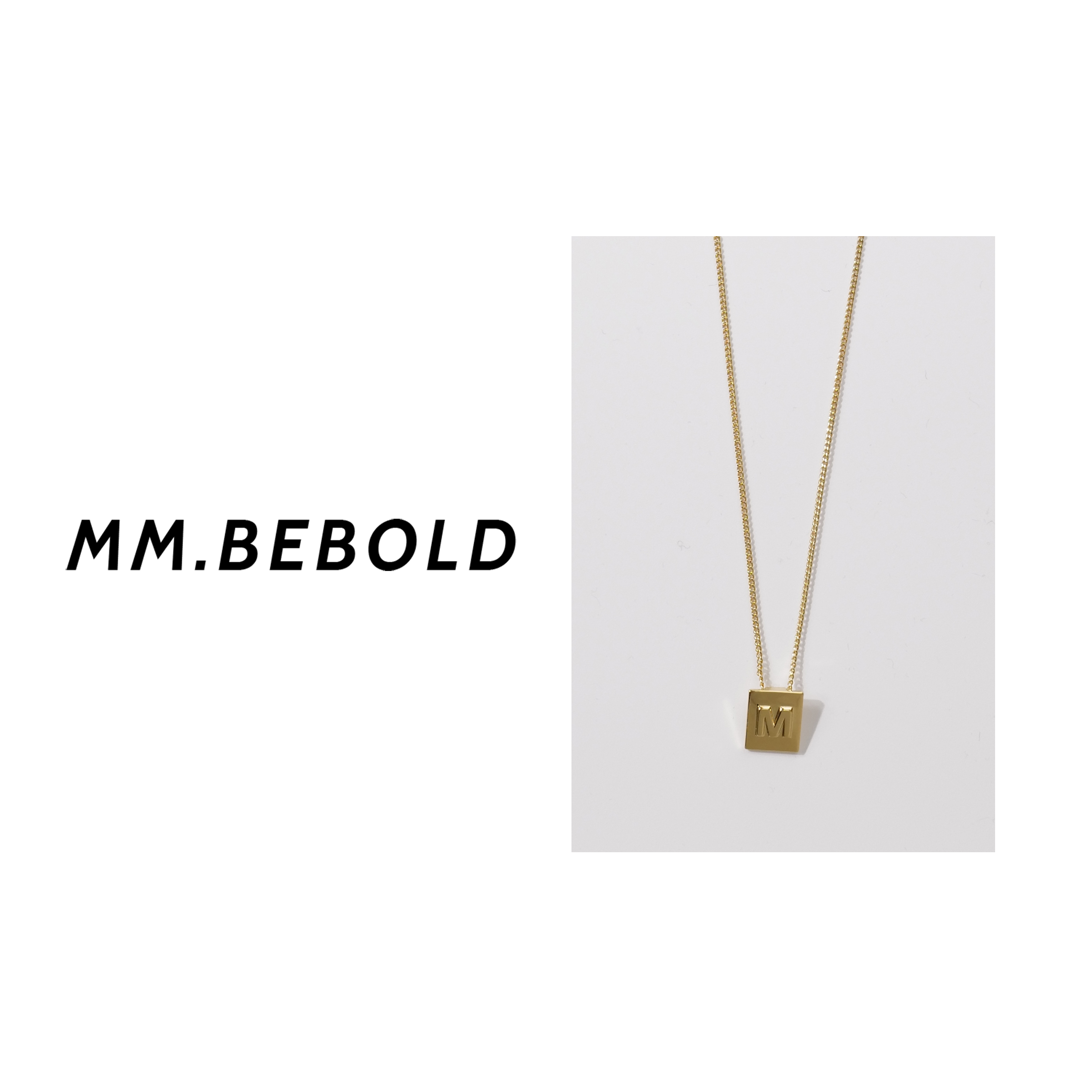 非金属项链 铜项链 【蓓蓓精选】方块字母可叠戴项链BW00106