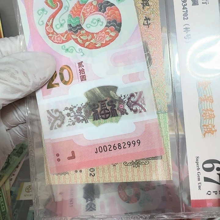 蛇钞纪念钞朦胧号999一张