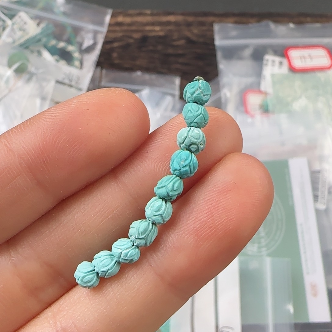 绿松石珠宝半成品未镶嵌
