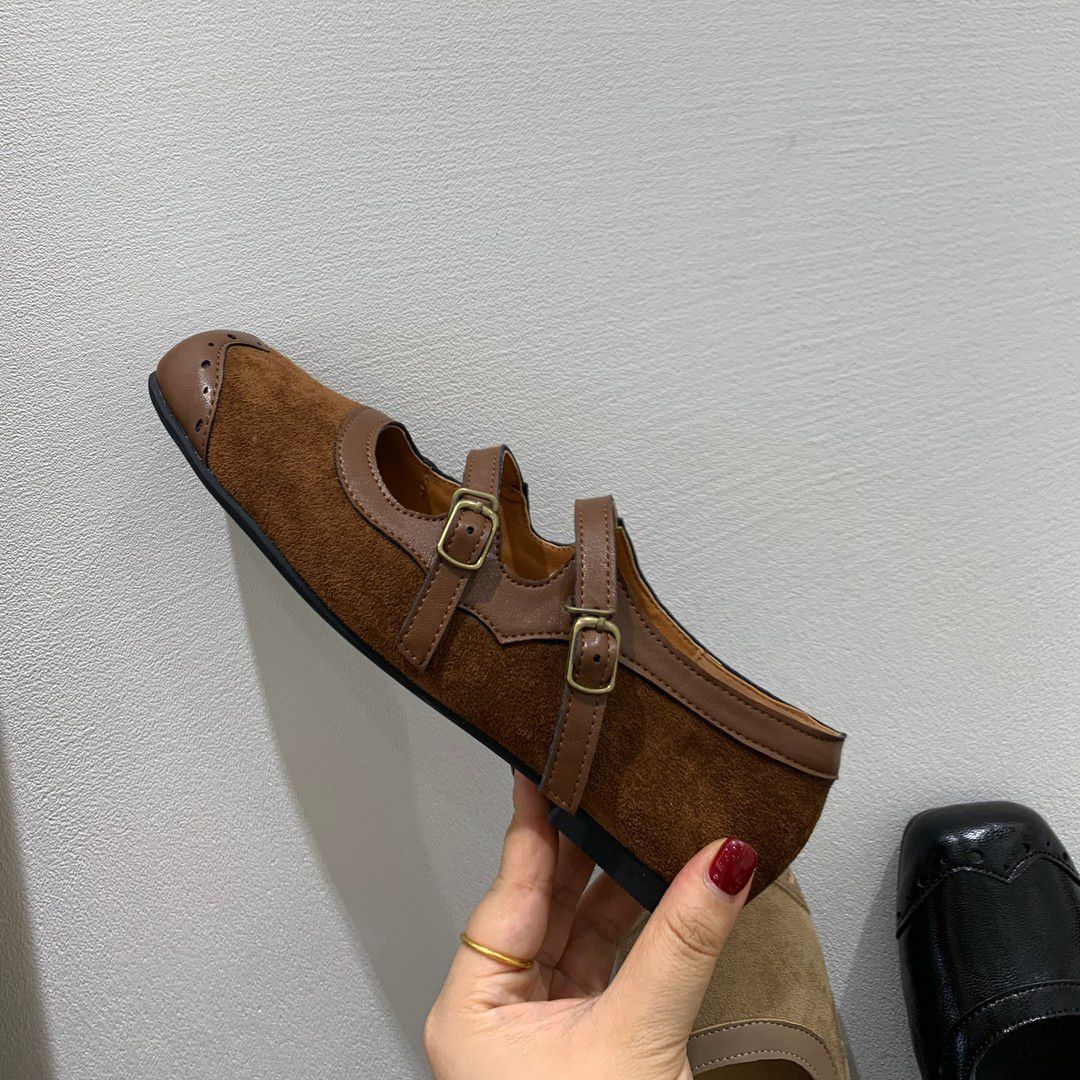 韩版小众设计平底玛丽珍鞋2025新款秋季百搭软底复古双扣单鞋女