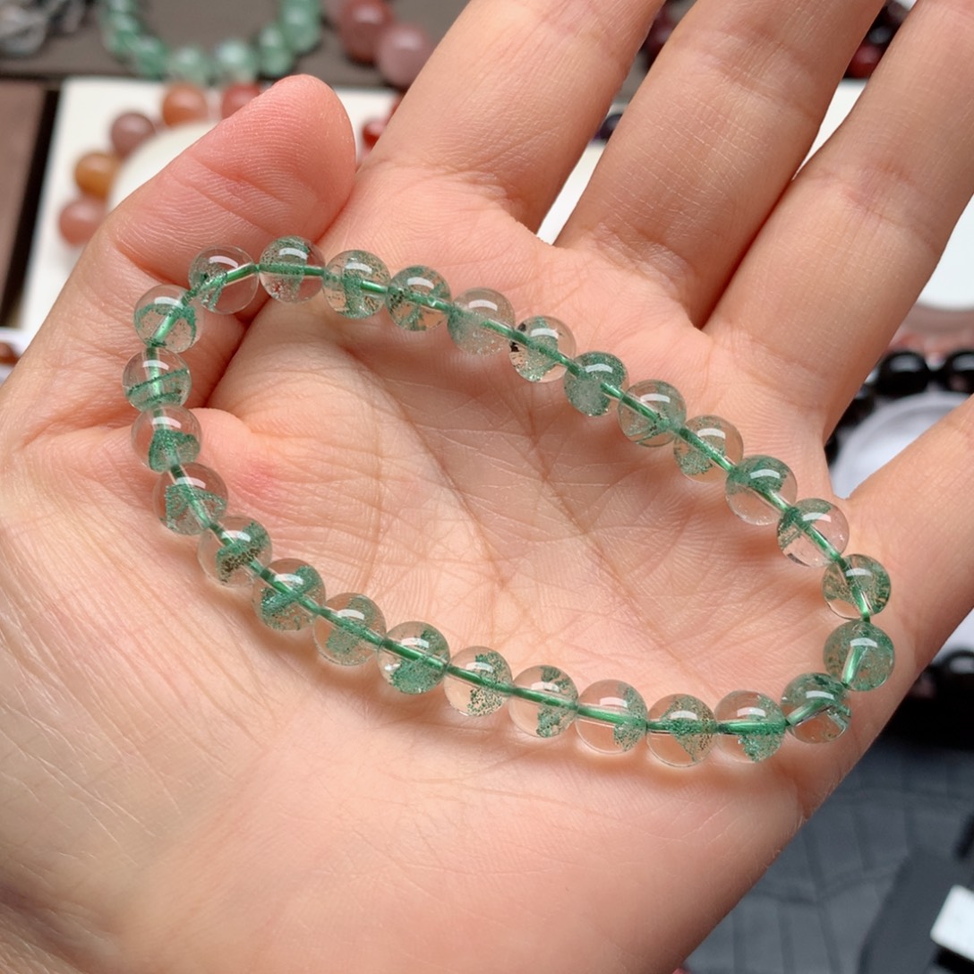 未镶嵌手链水晶翠幽灵6.5