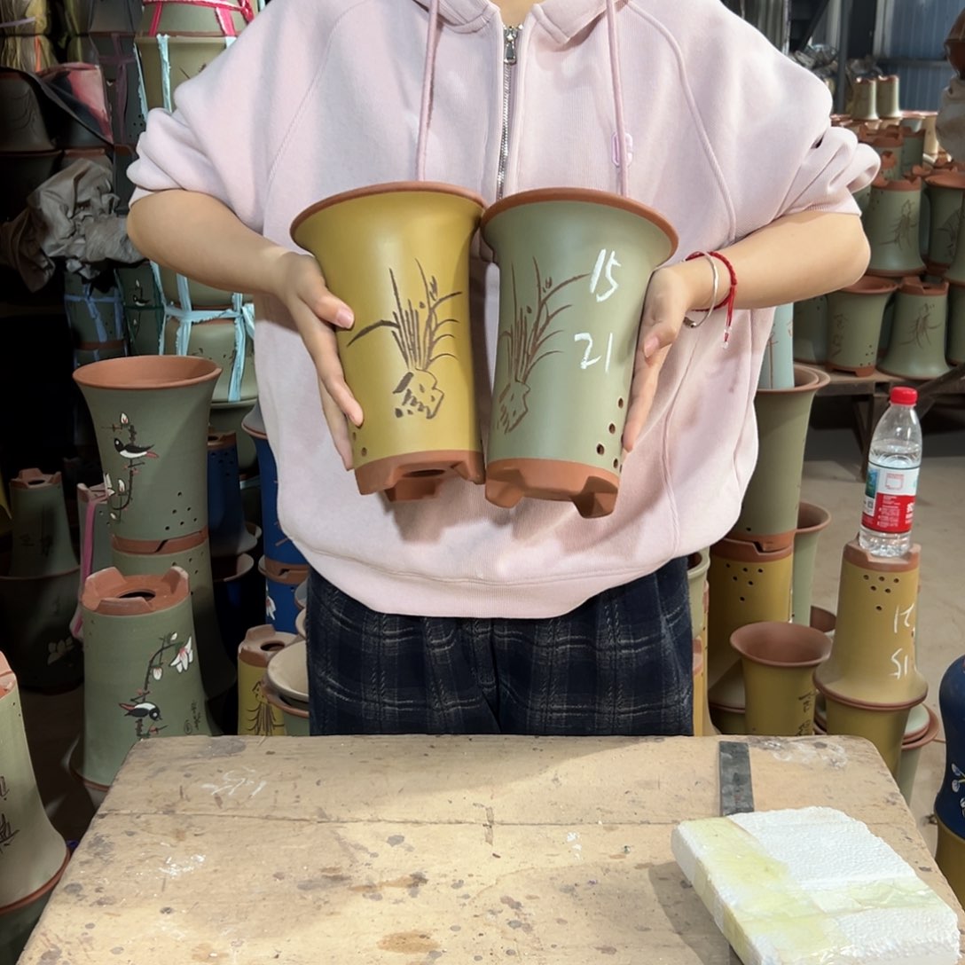 宜兴紫砂精品花盆