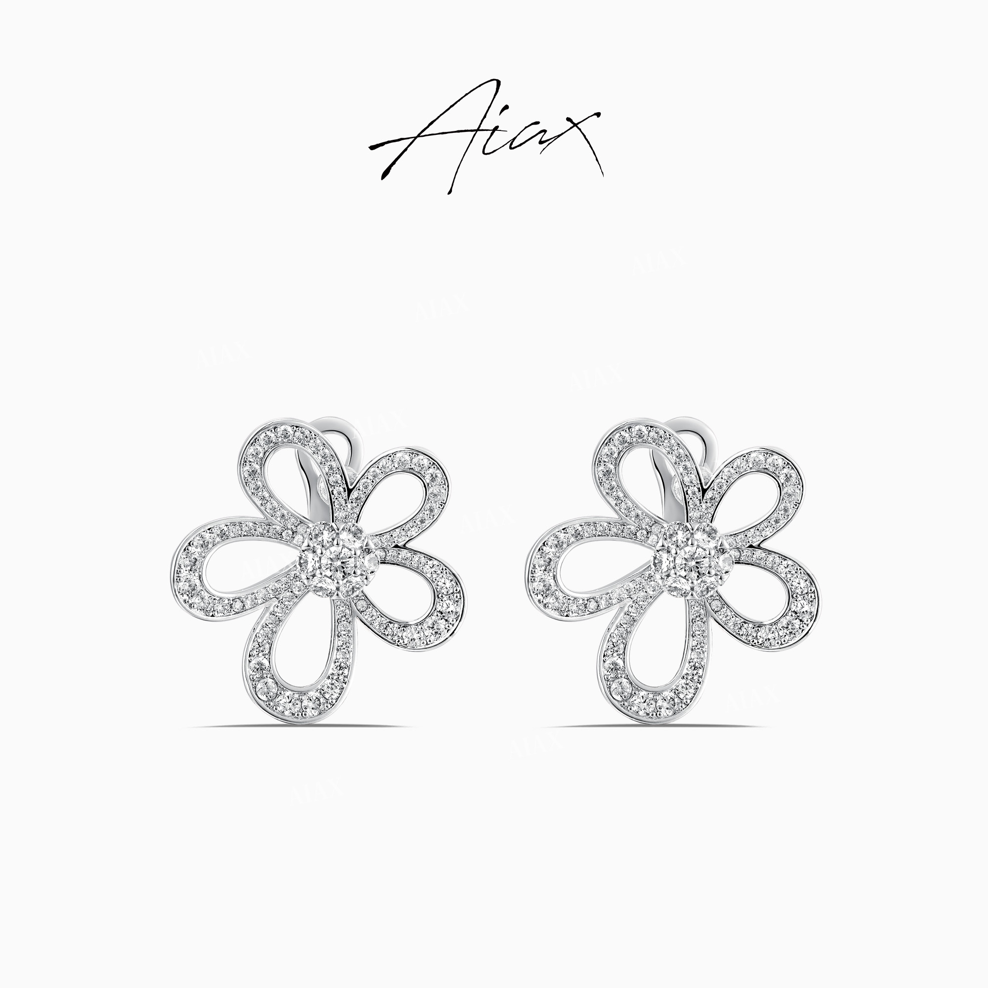 AIAX 镀K金 气质小众简约百搭时尚镶嵌耳环TSL1322