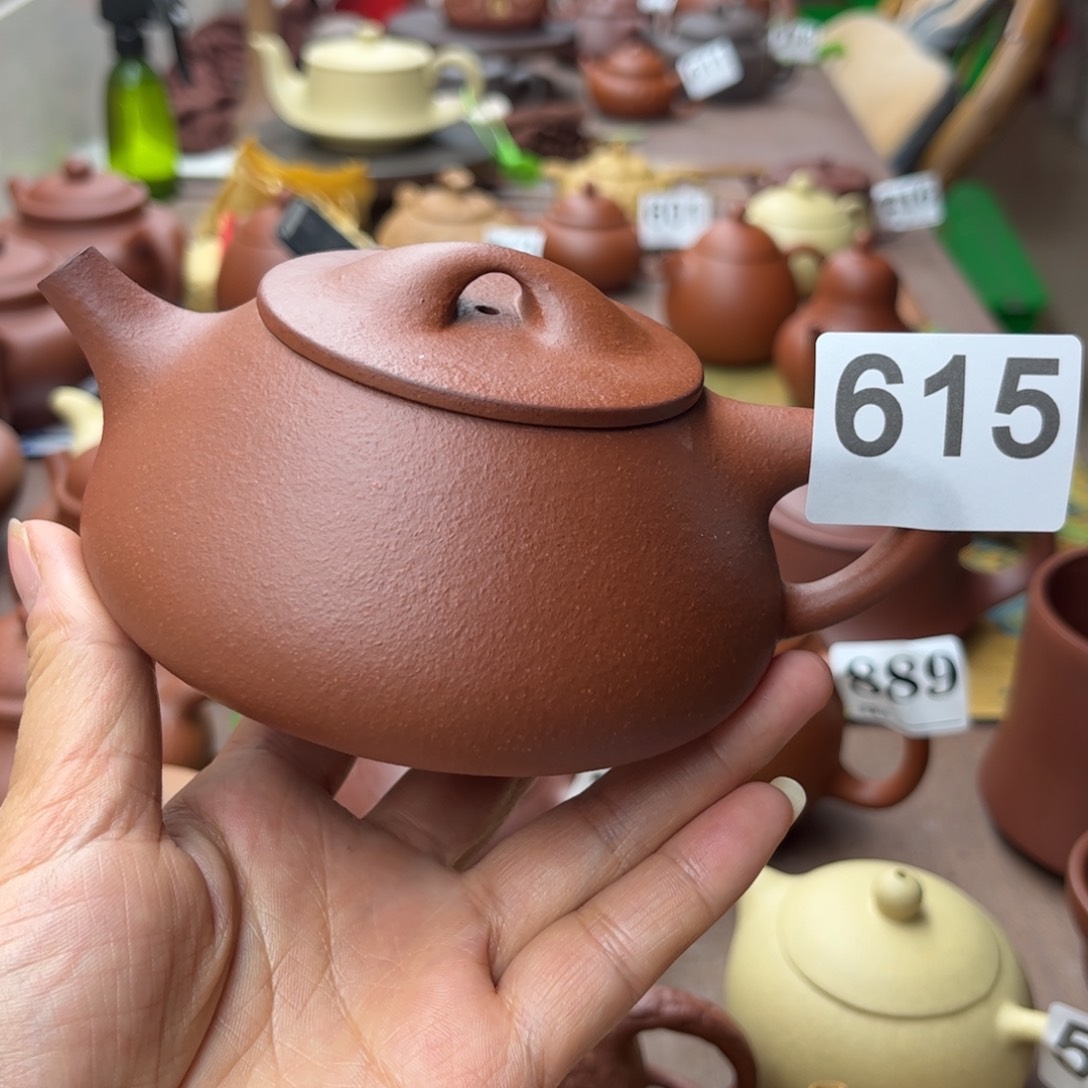 紫砂茶壶降坡泥半手280cc