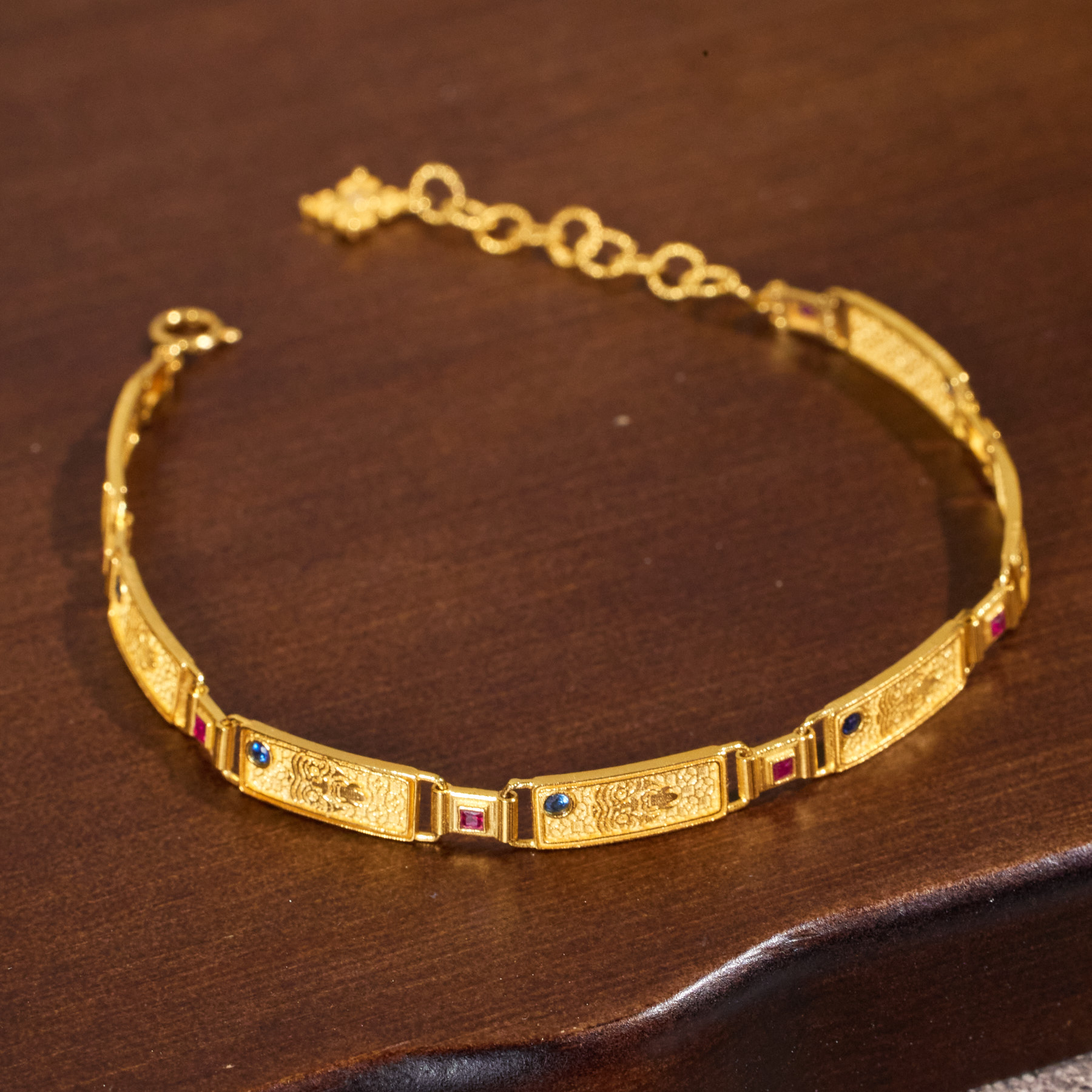 【歪歪力推】（素金）扎基手排*18K镶嵌（加加）N7938