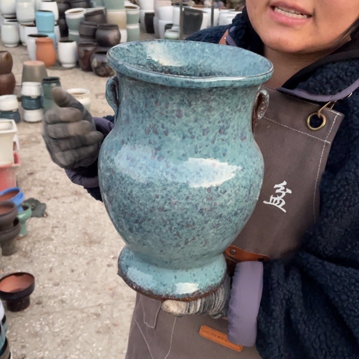 紫砂花盆口20高30正品正品