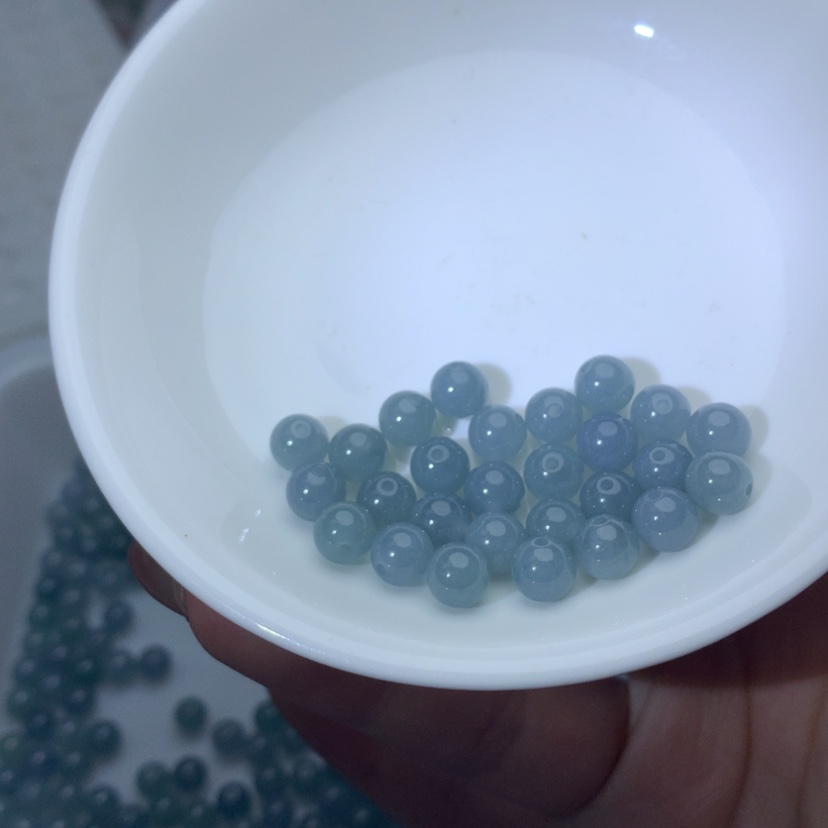 【闪购商品】翡翠手链未镶嵌卡7精品冰蓝水14颗 手链拍2单