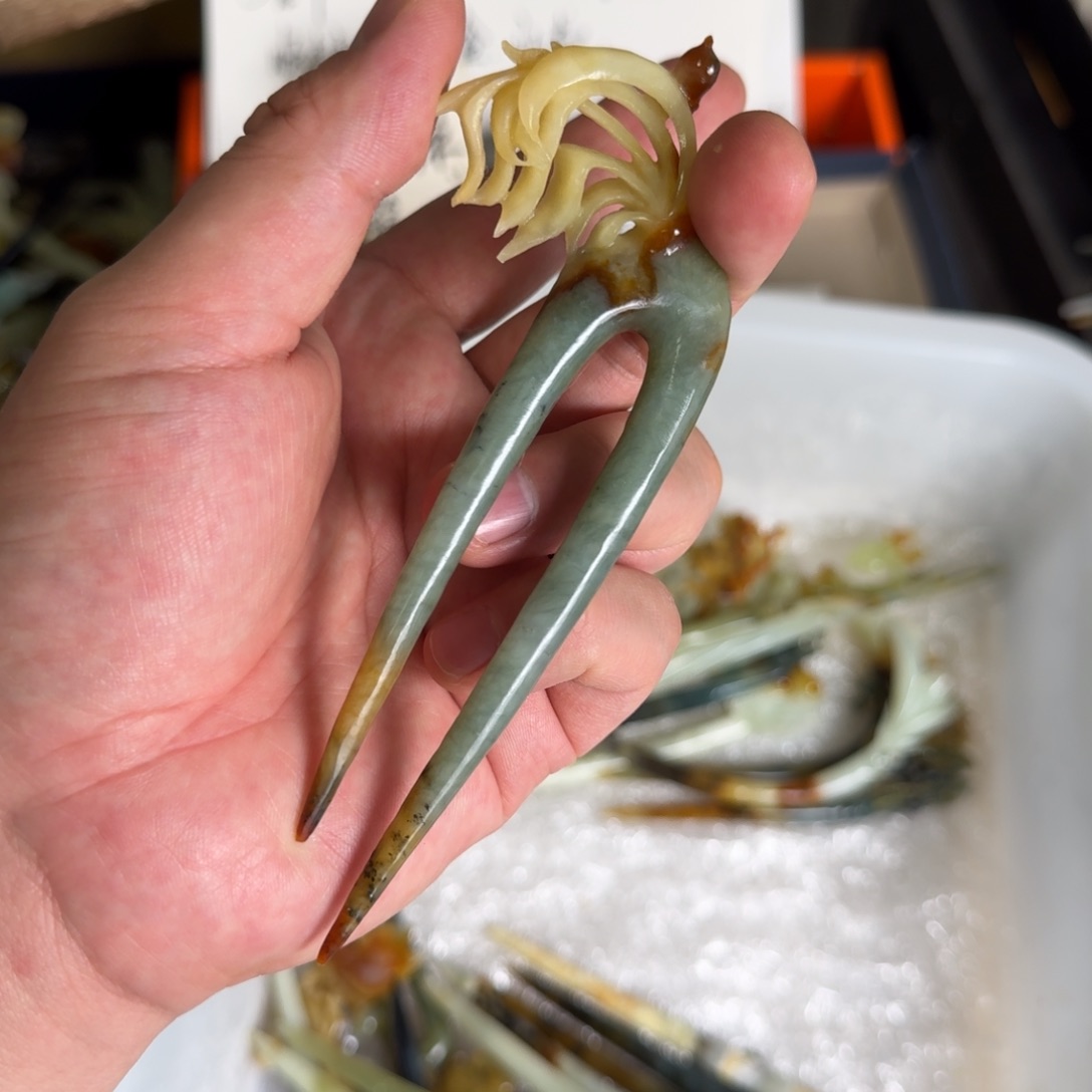 岫玉发簪未镶嵌明君玉簪贼拉好看