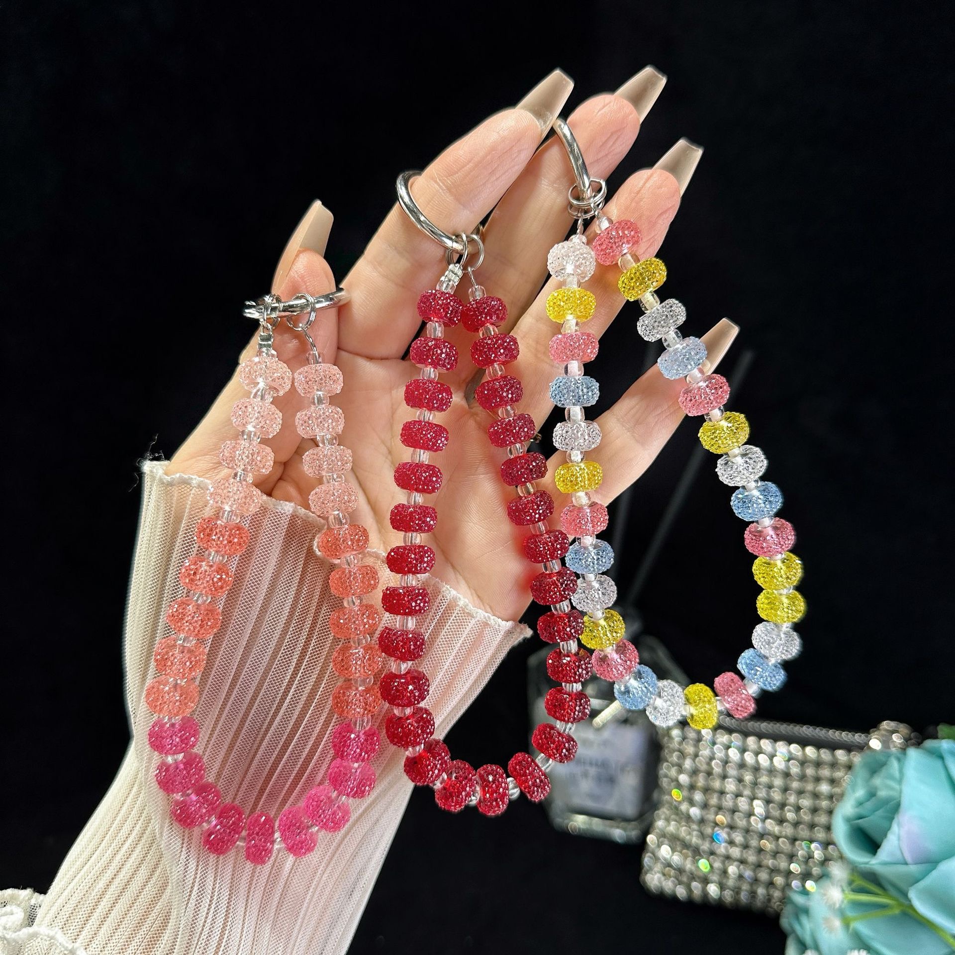 【软糖-桃子小姐】新款手机链少女彩色可爱钥匙扣链治愈系防丢通用