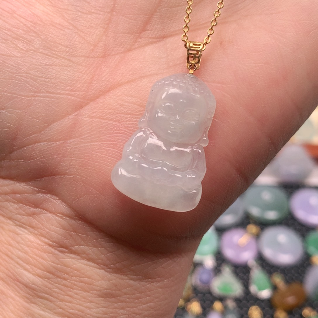 【闪购商品】翡翠吊坠(不含链)18K金镶嵌