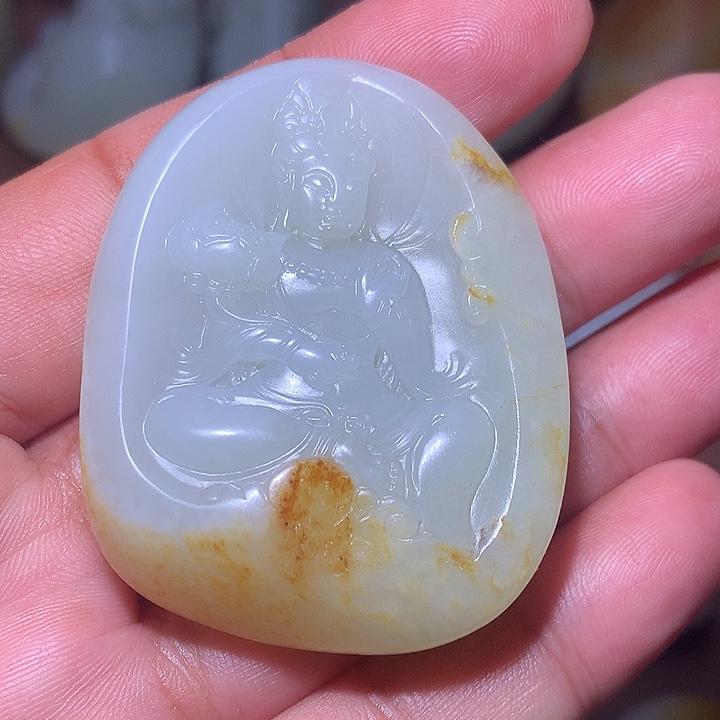 河***岸和田玉未镶嵌颈饰