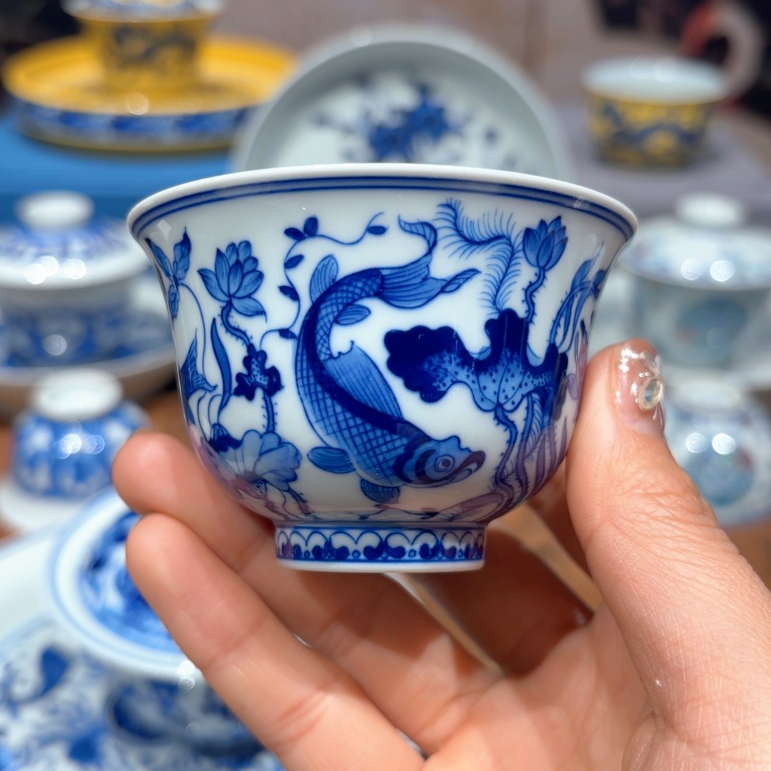 瓷片手工手绘陶瓷茶具