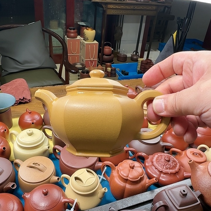 紫砂茶壶六方掇只