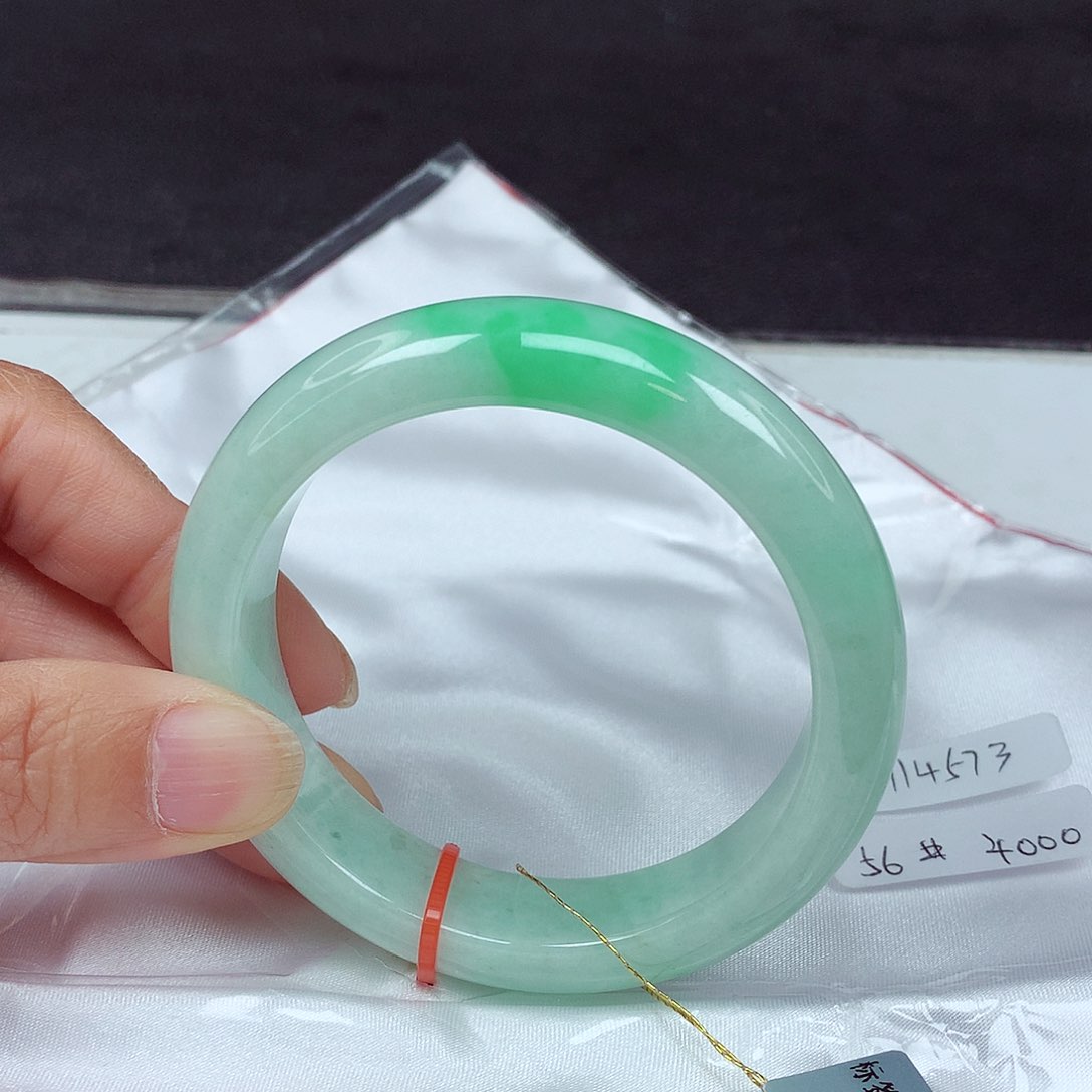 未镶嵌手镯翡翠56圈4573