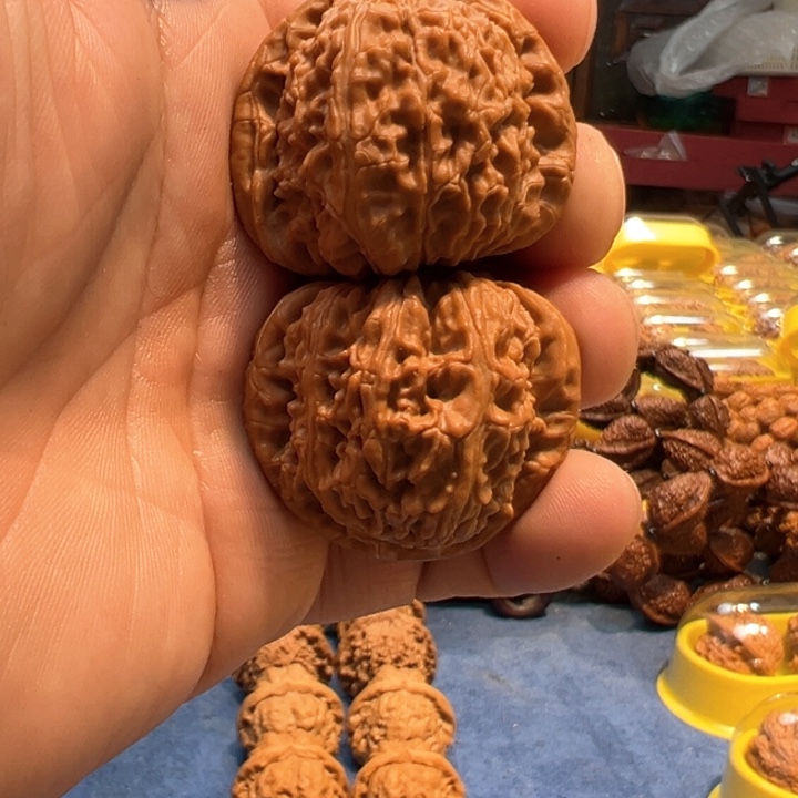 文玩核桃把件白狮子头