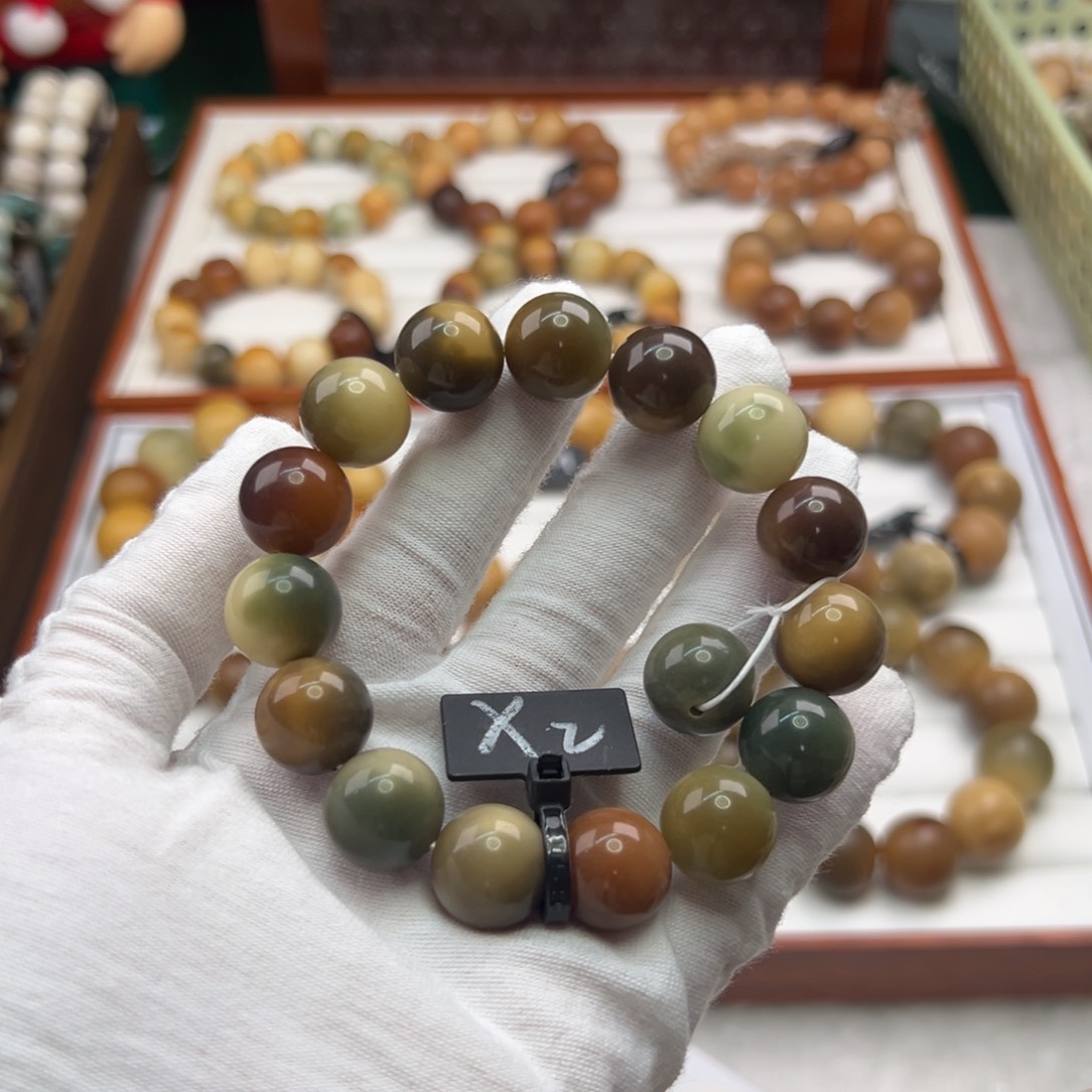 菩提根/象牙果手串卡15圆珠皮蛋瑕疵2