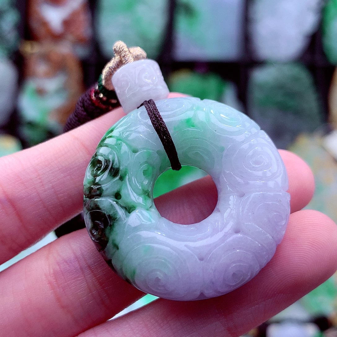 翡翠未镶嵌颈饰天然