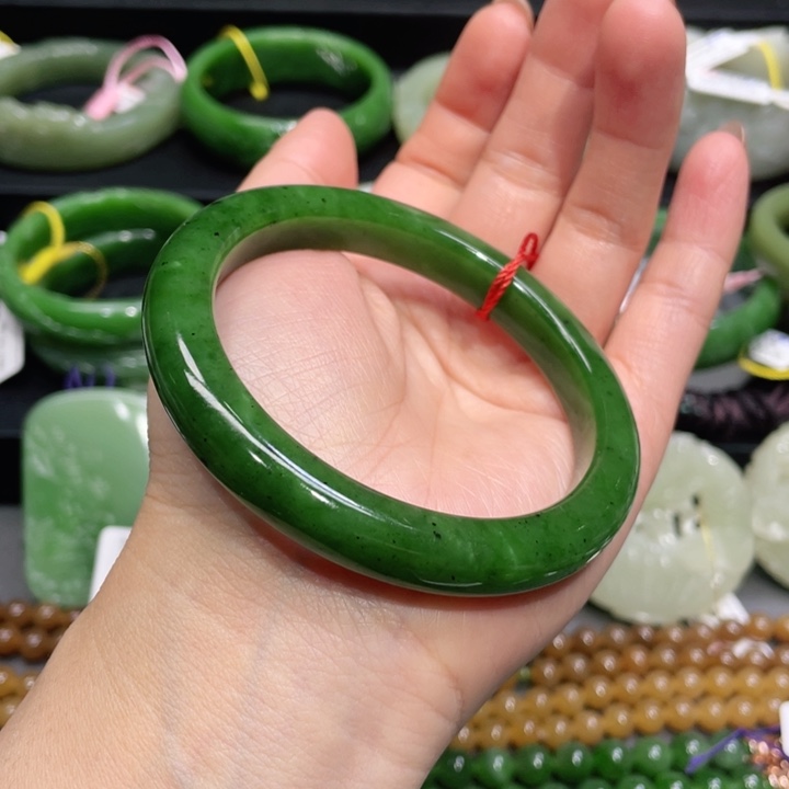 和田玉手镯59圈口 编号57未镶嵌