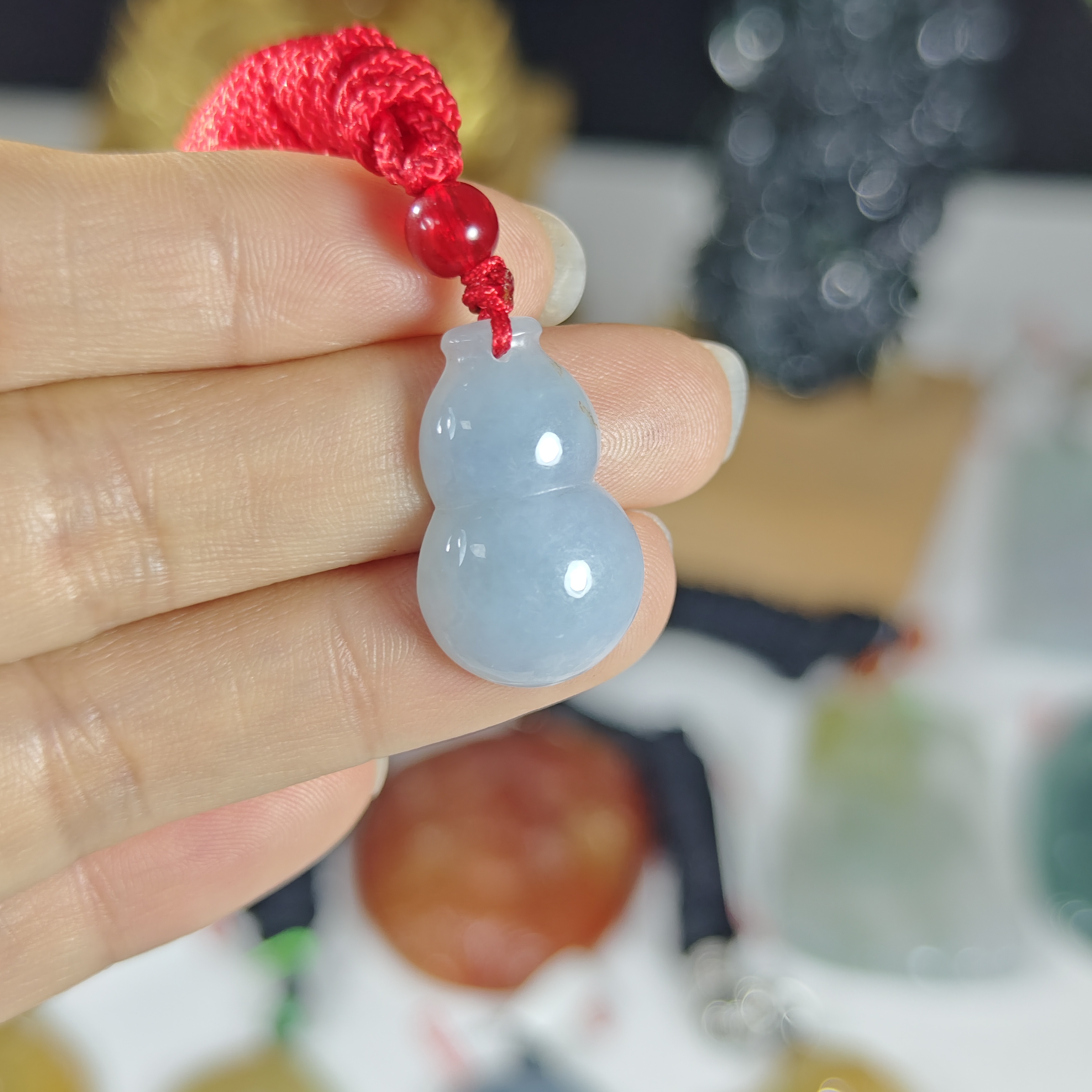 天然缅甸a货翡翠冰种葫芦