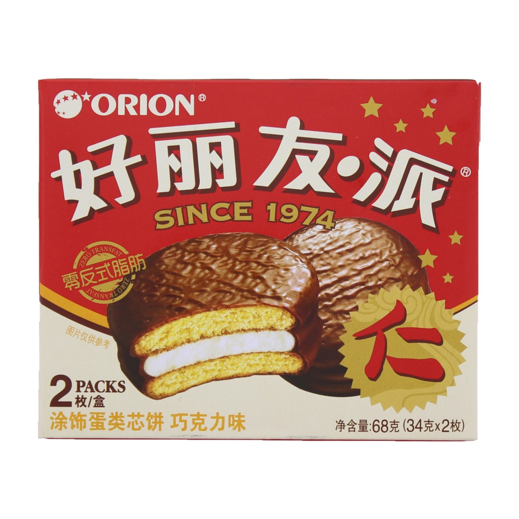 好丽友派巧克力味 74g