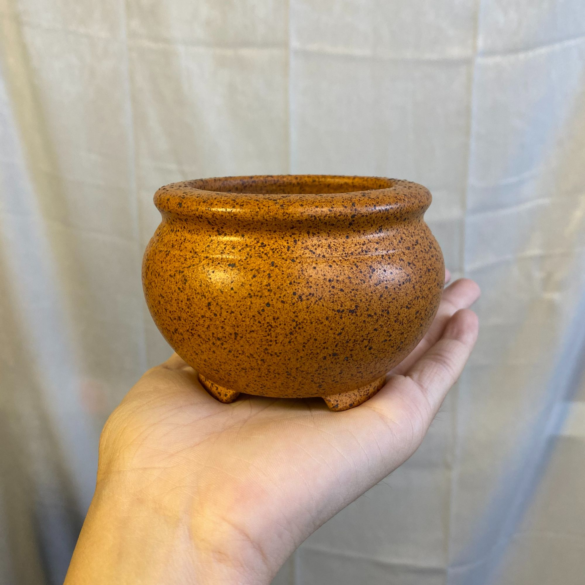 金蛋-柴烧香炉紫砂花盆