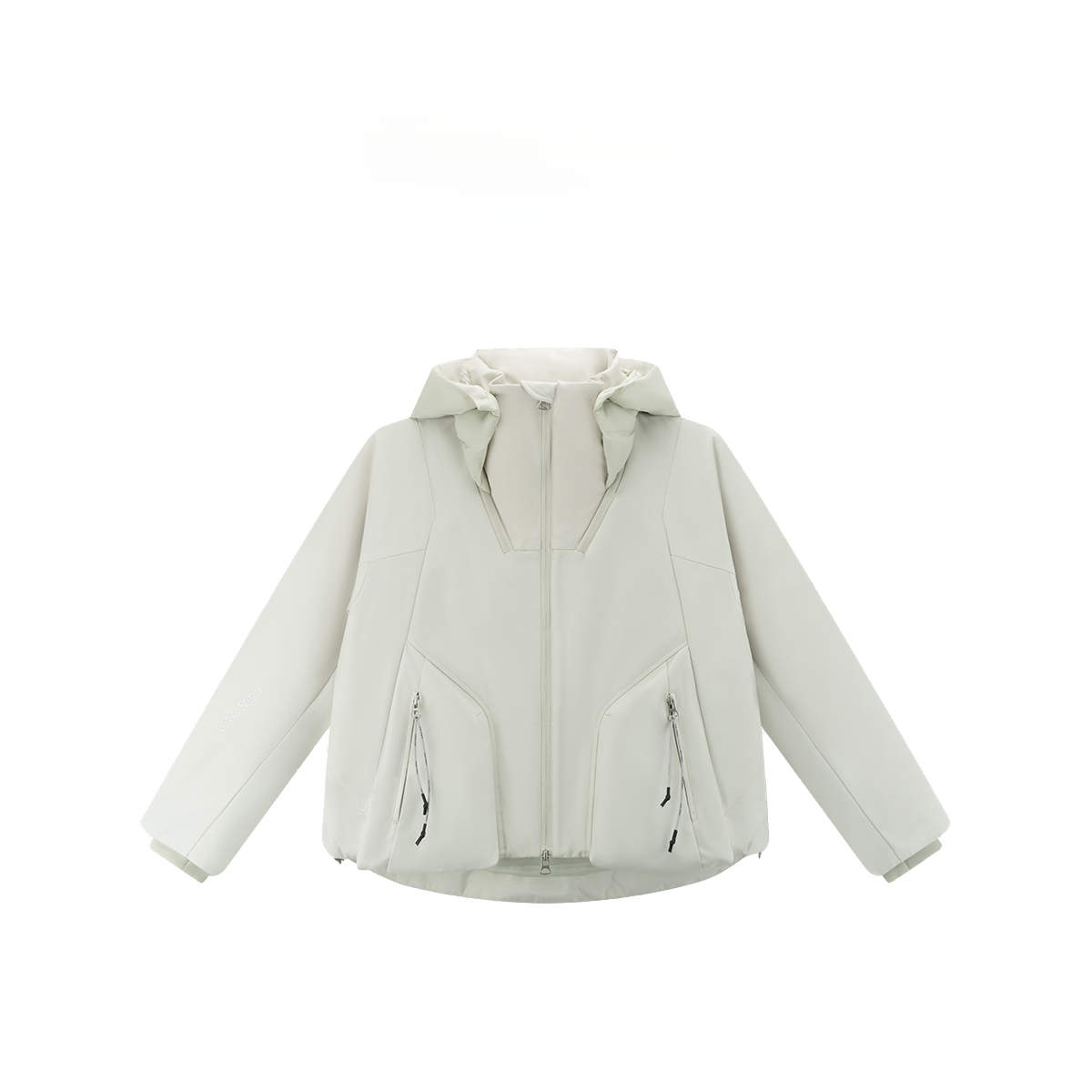 高级感连帽拼接通勤风保暖鹅绒服 1632