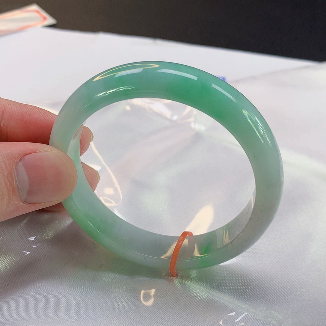 翡翠手镯未镶嵌152缅甸天然翡翠A货