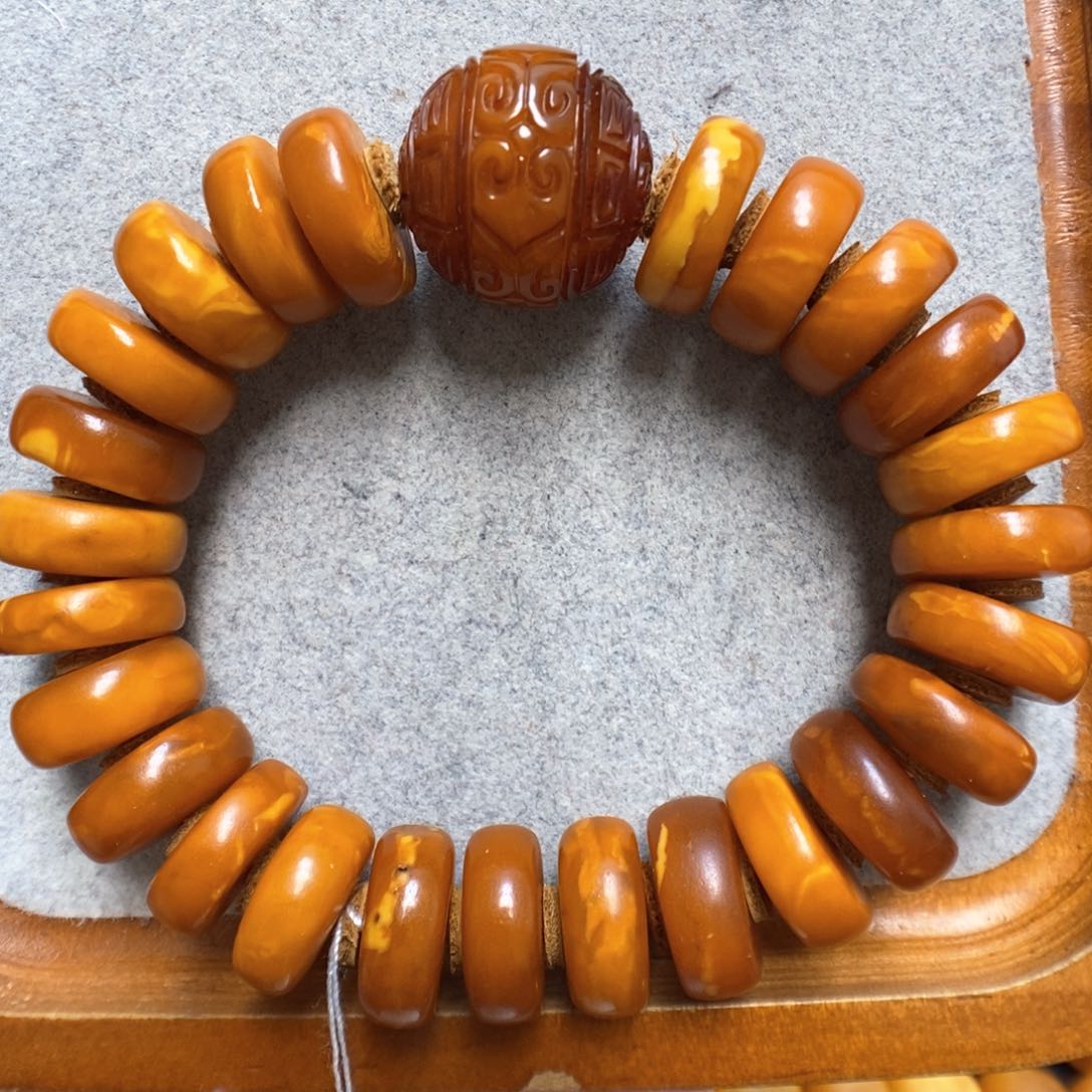 蜜蜡手串未镶嵌蜜蜡