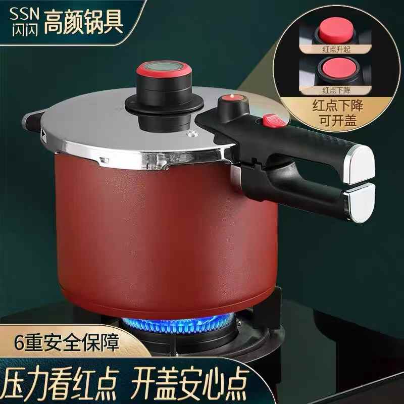 出德国304一体成型高压锅6L全灶具通用