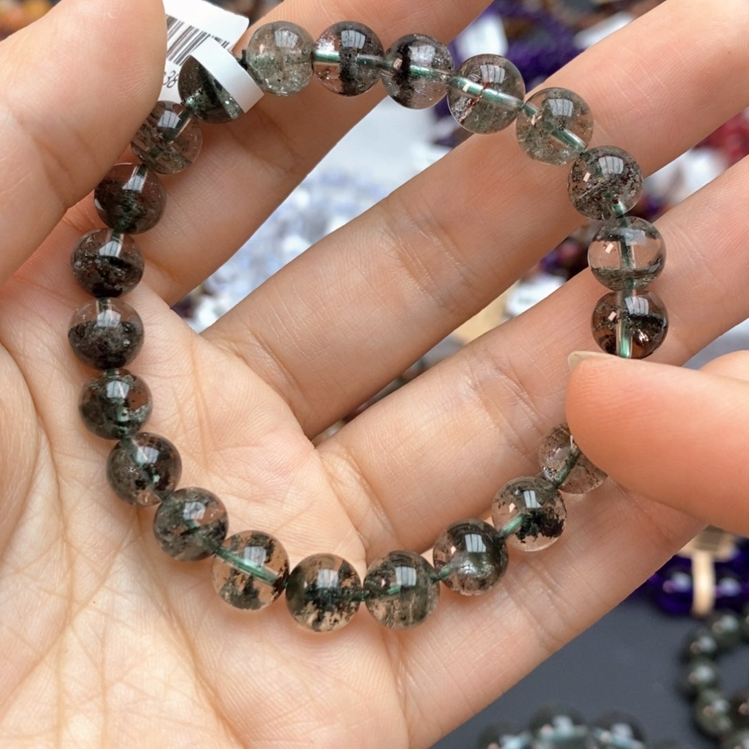 水晶手串未镶嵌绿幽灵