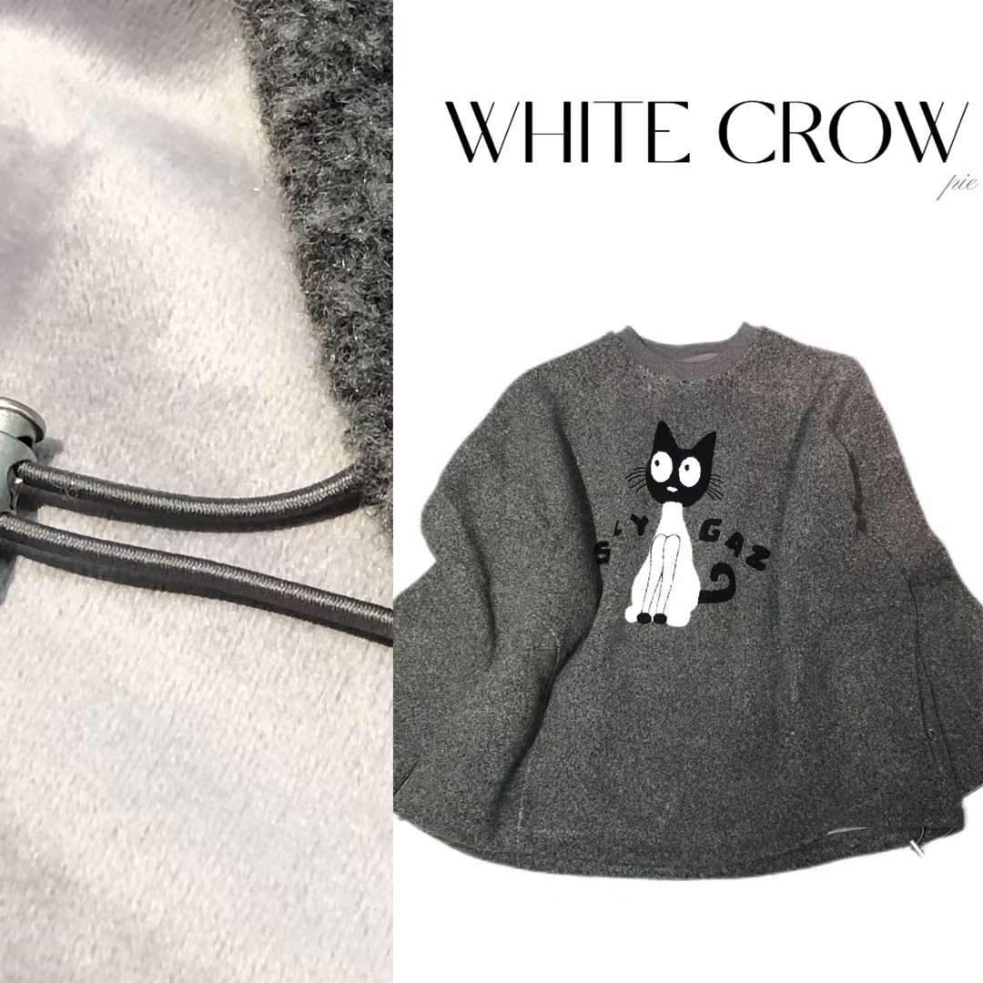 【黑白猫咪】圆领卫衣 时尚休闲百搭宽松韩版 7371