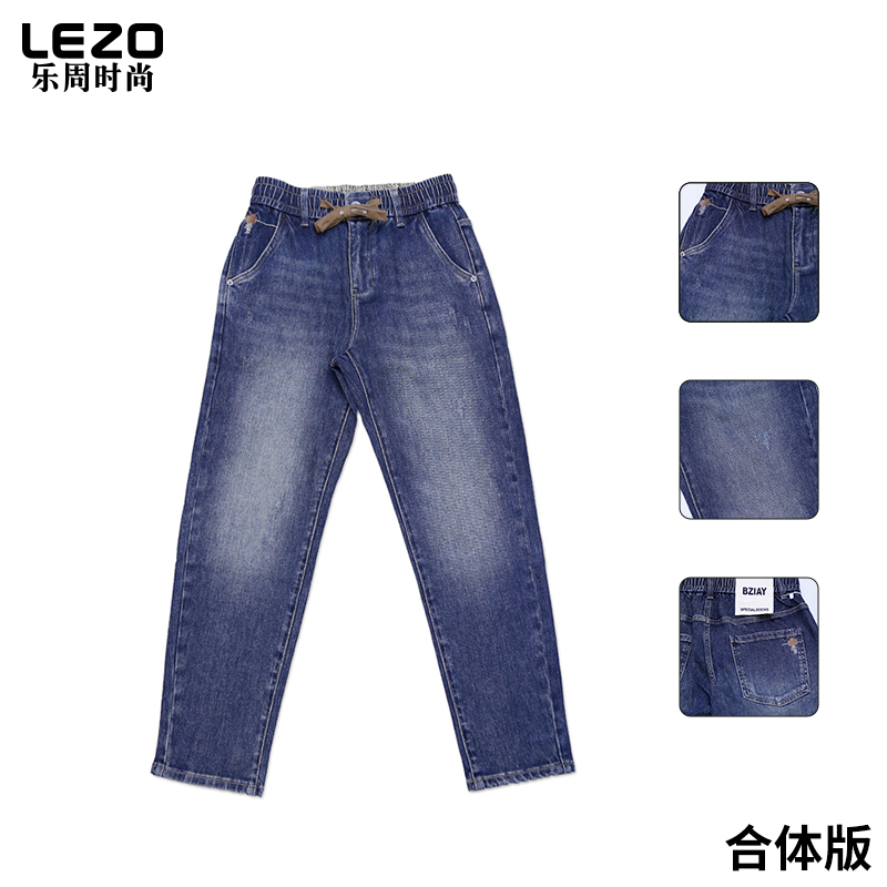 LEZO乐周时尚男装牛仔十分裤L25328030