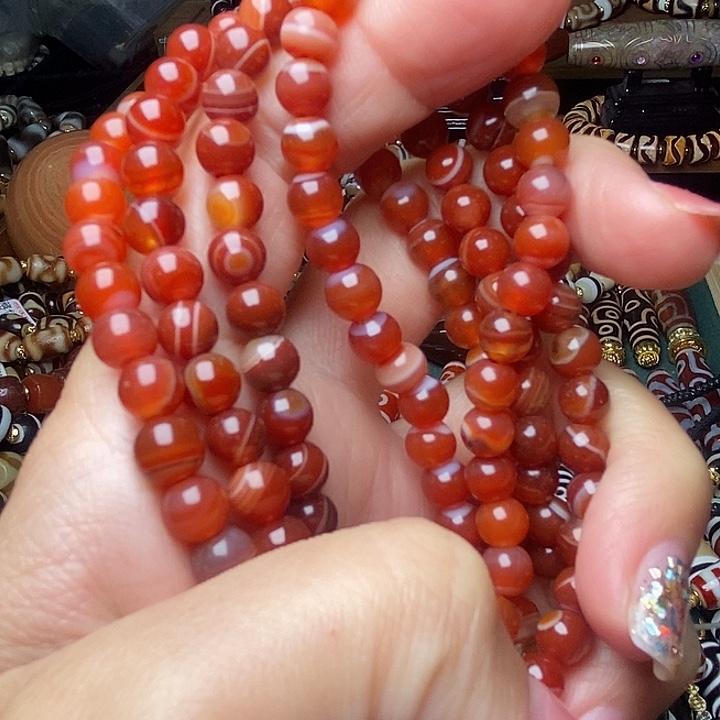 玛瑙/玉髓未镶嵌手链2发一条