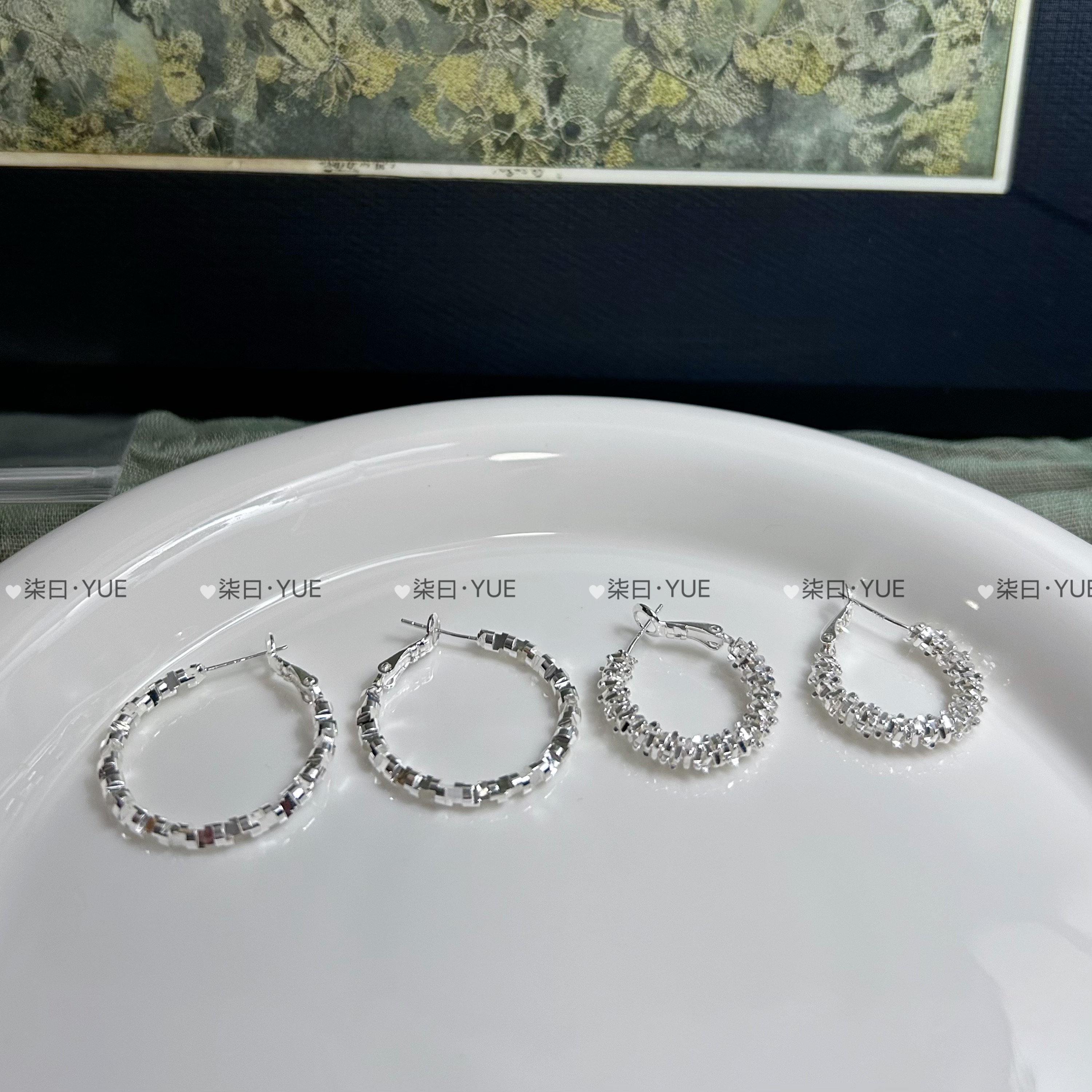 铜合金耳饰 碎银子耳圈 百搭基础简约时尚