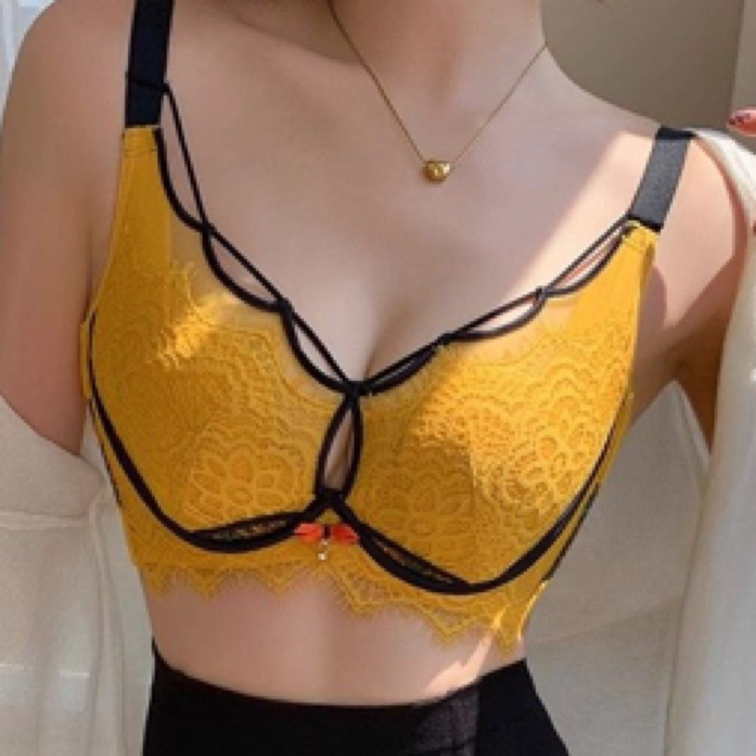 诱*莎性感兔耳朵BC防凸点软钢圈上托侧收副乳聚拢调整型文胸1231
