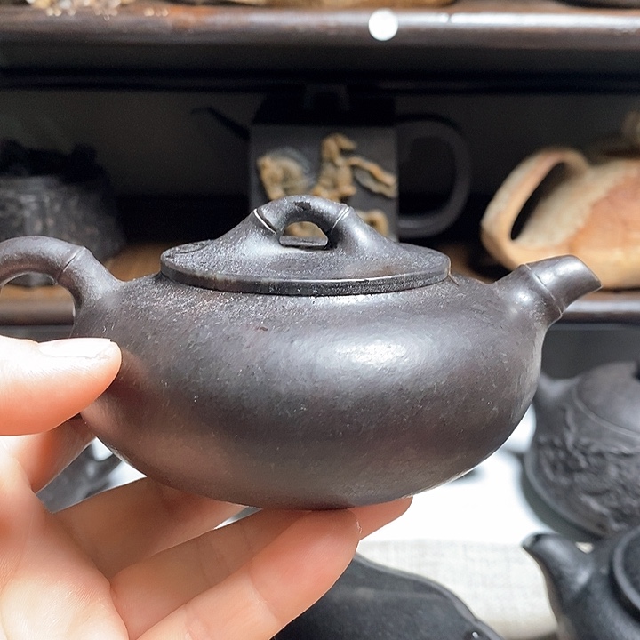 紫砂茶壶竹节壶冰碛岩