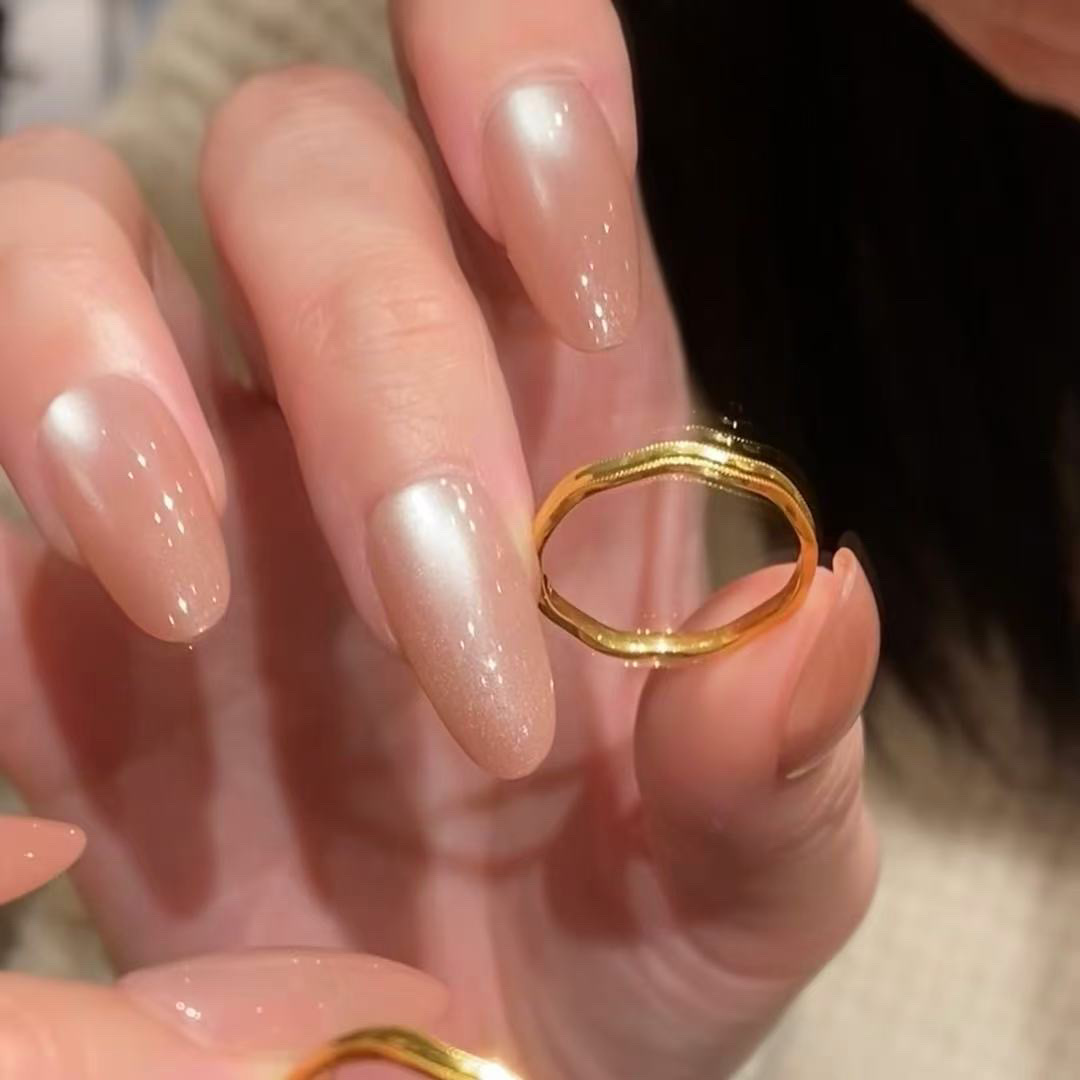 钛钢戒指 不掉色简约个性设计感指尖浪漫波浪素圈戒指 A17