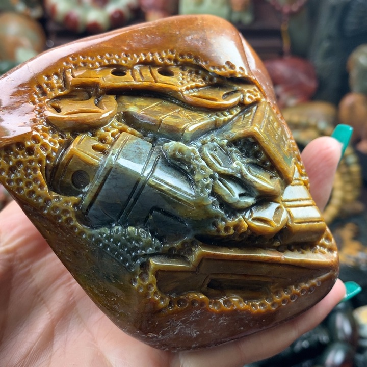 岫岩河磨玉（透闪石质玉）把件未镶嵌