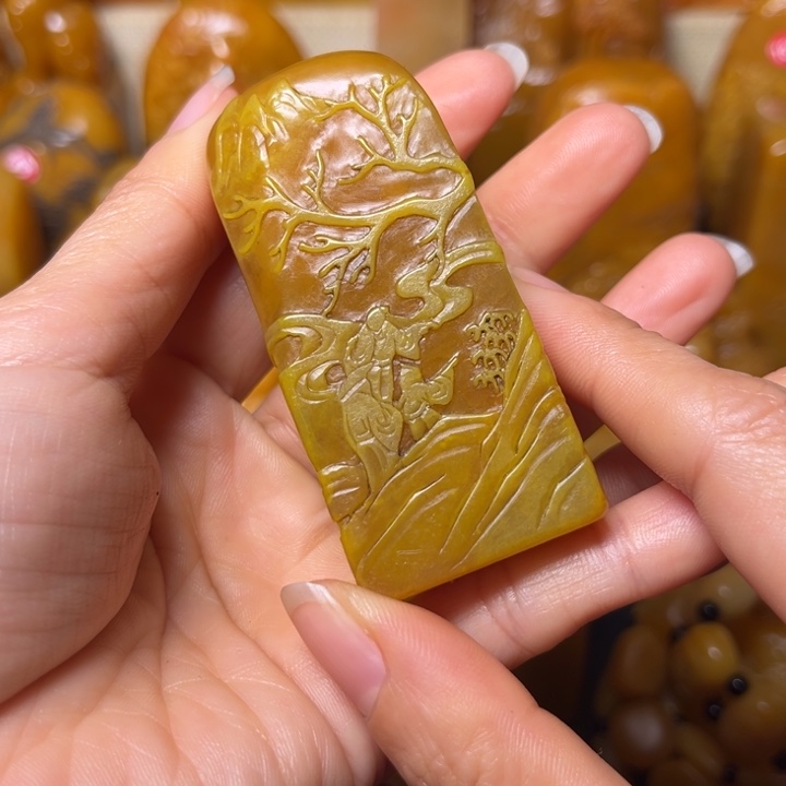 寿山石印石凡***平题材：工艺品