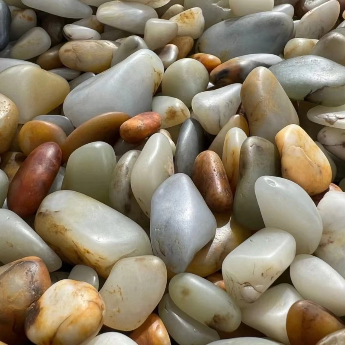 和田奇石籽摆件手把