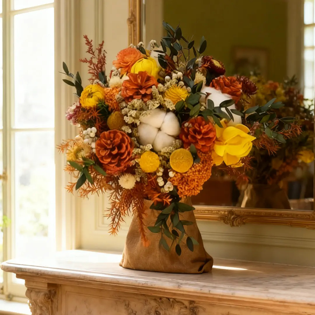 花千氧【圣诞前奏】永生花点缀欧式送礼直播间客厅茶几电视柜