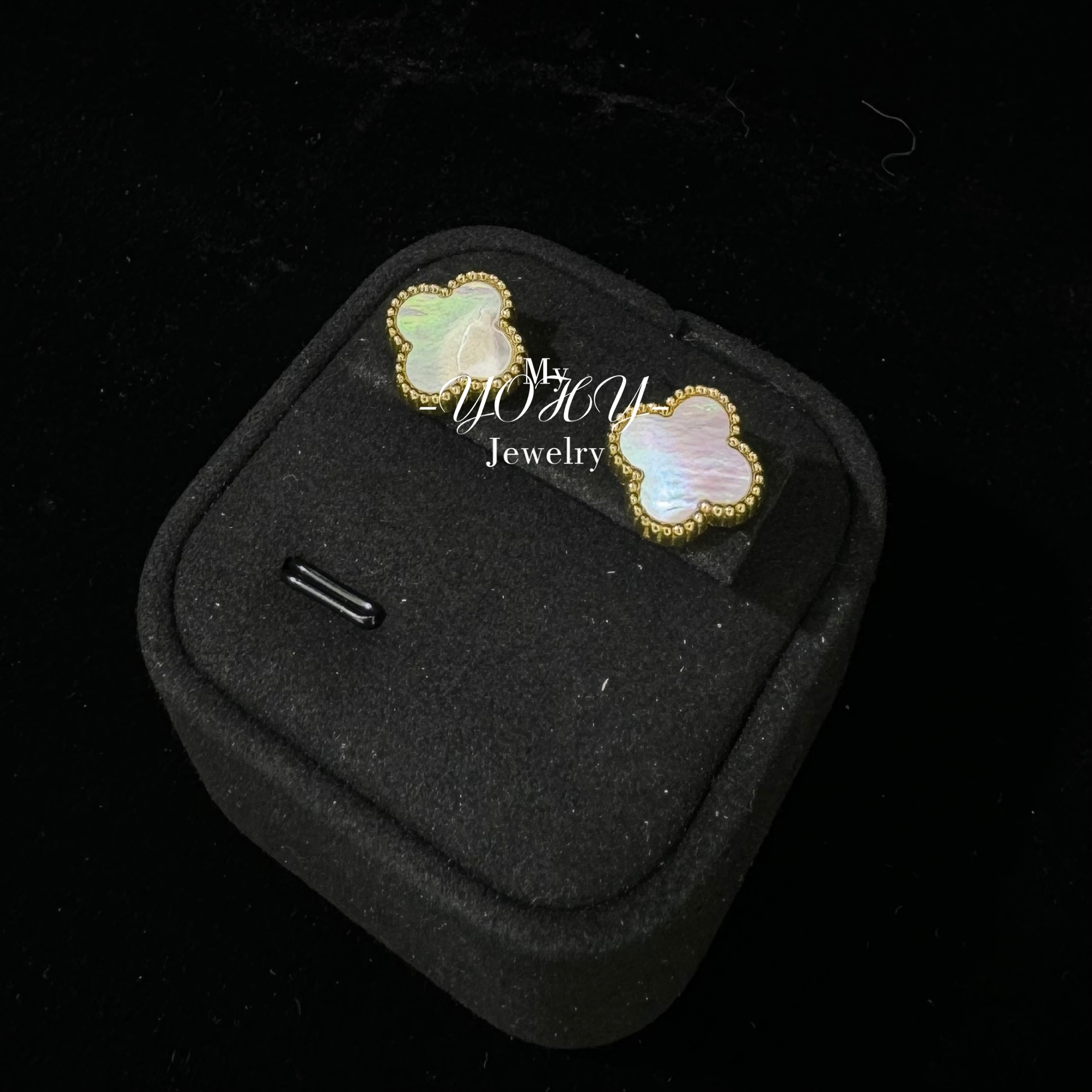 铜合金树脂耳饰 YOHY【福利!!!] VC家四叶草耳钉