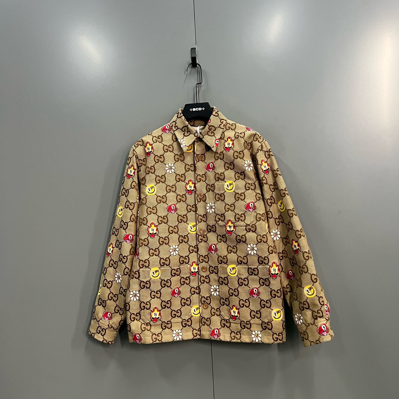 未使用 GUCCI/古驰 (ll) 卡通图案满印GG外套 44码014218