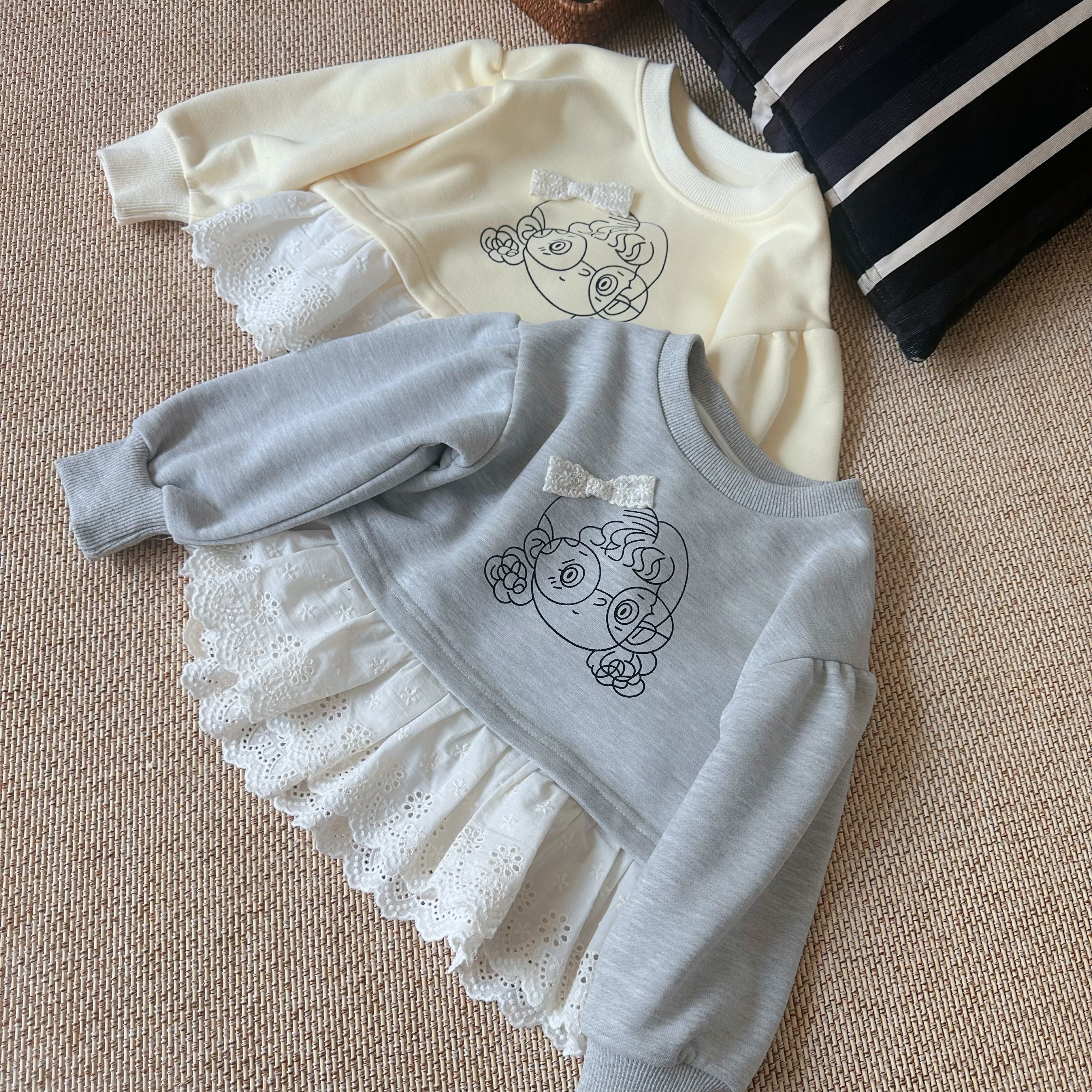 8131儿 童花边印花卫衣